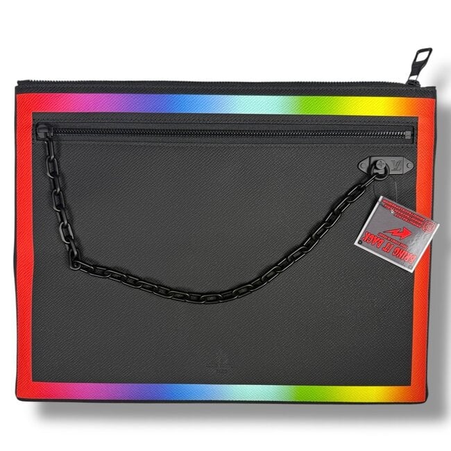 Louis Vuitton F/W19 Louis Vuitton Taiga Rainbow Pochette A4
