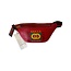 Gucci Gucci Red Leather Logo Belt Bag Small