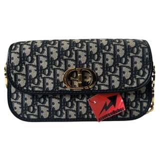 Dior Dior 30 Montaigne Avenue Bag Blue Oblique Jacquard