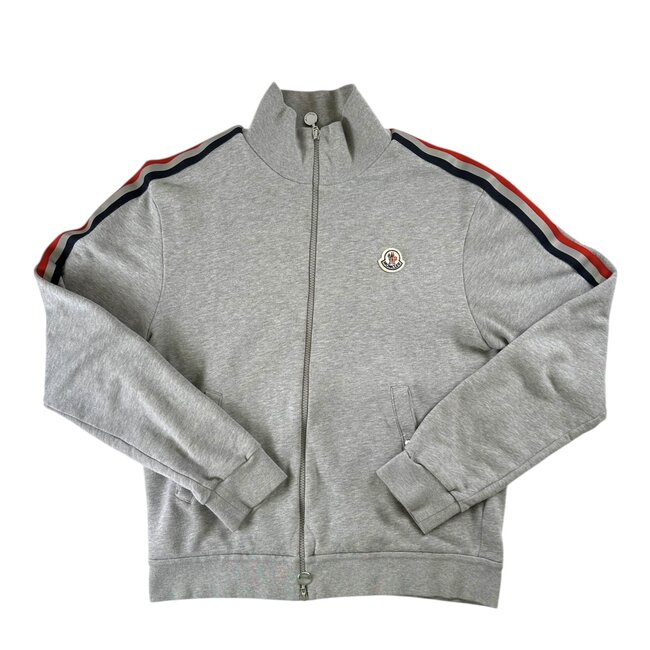 Moncler Moncler 3M Stripe Grey Zip Up Track Top