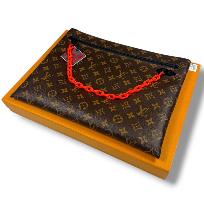 Louis Vuitton Brand New Louis Vuitton Virgil Abloh A4 Pouch Monogram Brown