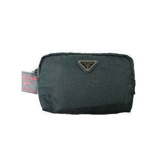 Prada Prada Green Nylon Cosmetic Pouch