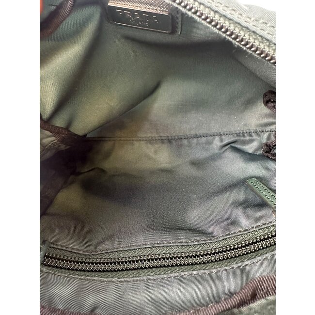 Prada Prada Green Nylon Cosmetic Pouch