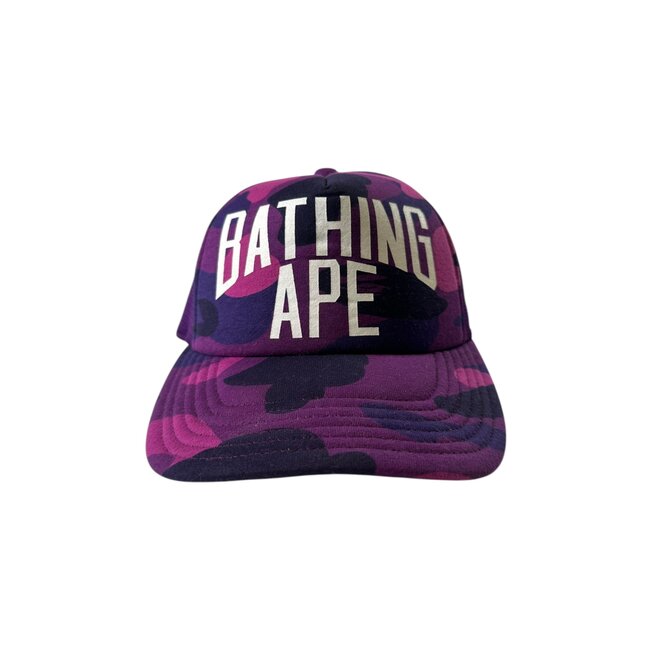 (FW22) Bape Purple Camo Mech Cap