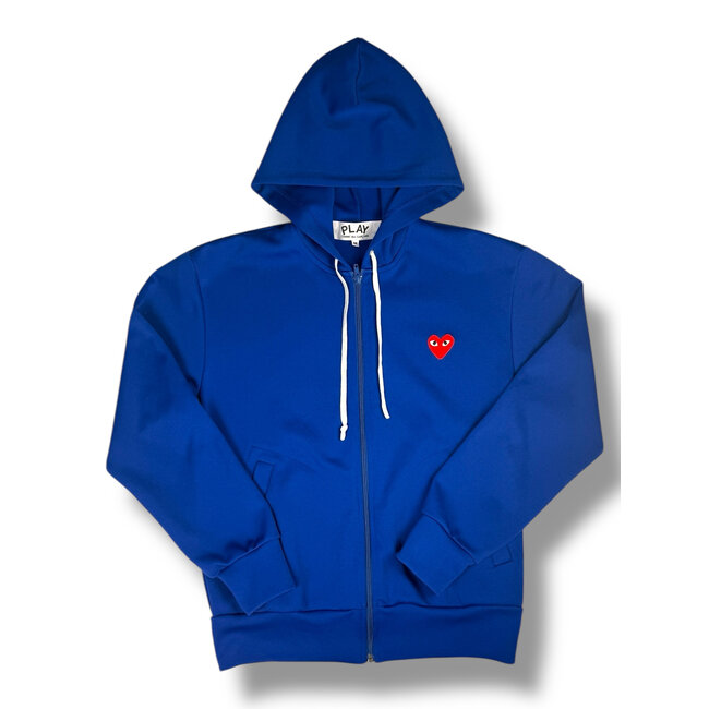 Comme Des Garcon CDG PLAY Blue Zip Up Jacket Size Medium