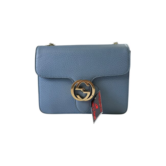 Gucci Gucci Interlocking Baby Blue Shoulder Bag