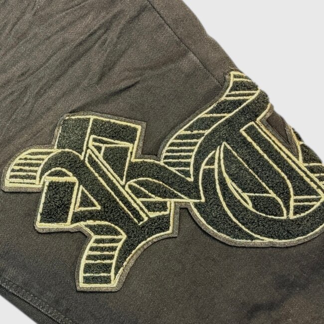 RTA Chenille Patch Bryant Black Skinny Jeans