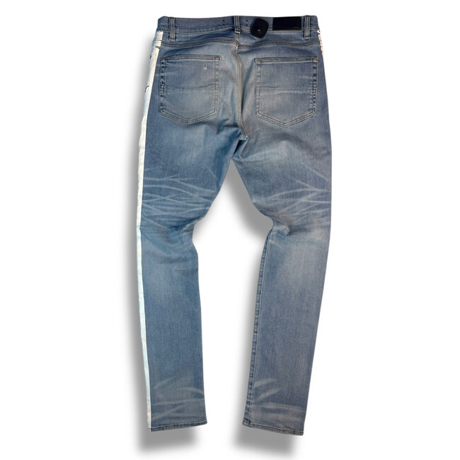 Amiri 2018 Amiri Flocked Track Indigo Jeans Size 36