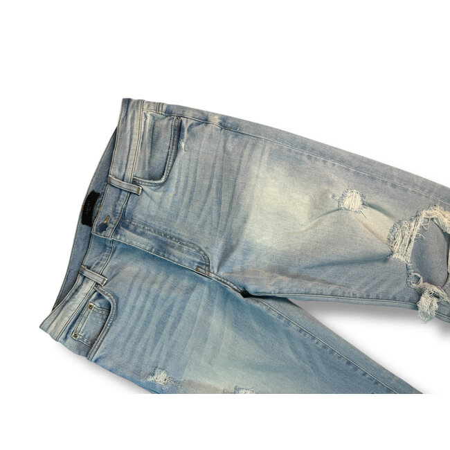 Amiri Amiri Distressed Knee Blue Jeans Size 36