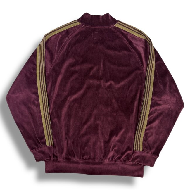 Needles Needles Velour Track Jacket Maroon/Gold Size Large