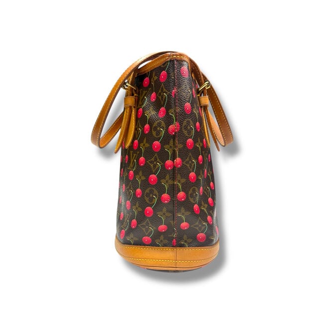 Louis Vuitton 2005 LV Takashi Murakami Cerises Cherry Bucket Tote Bag