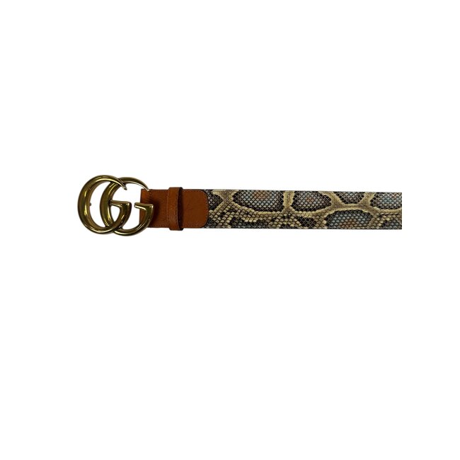 Gucci Gucci Women's Ostrich Snakeskin Double G