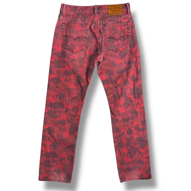 Bape x Levis 501 Red Camo Jeans Size 32x32
