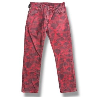 Bape x Levis 501 Red Camo Jeans Size 32x32