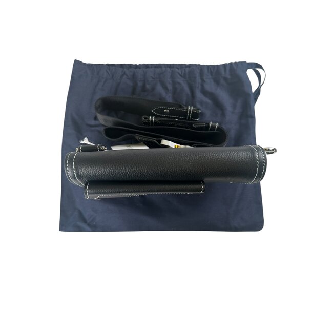 Dior Christian Dior Noir Saddle Pouch Grained Calfskin