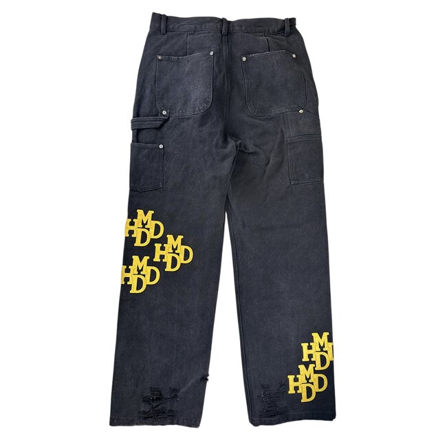 HMDD HMDD Yellow Patch Black Pants