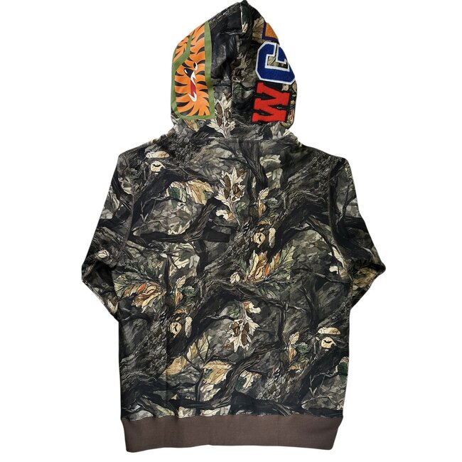 A Bathing Ape Bape Tree Edge Camo Shark Fill Zip Hoodie