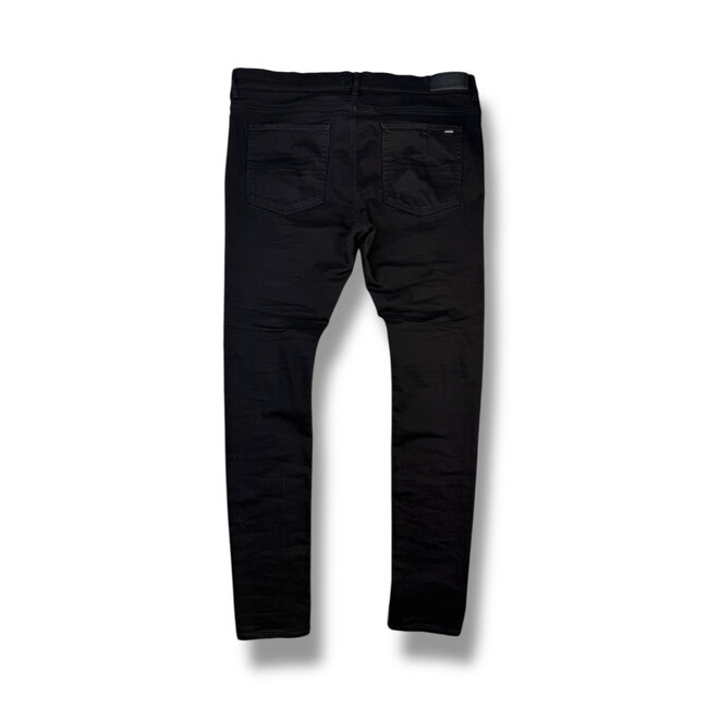 Amiri Amiri MX1 Blue Suede Distressed Black Jeans Size 36