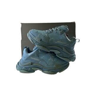 Balenciaga Balenciaga All Over Logo Triple S Baby Blue