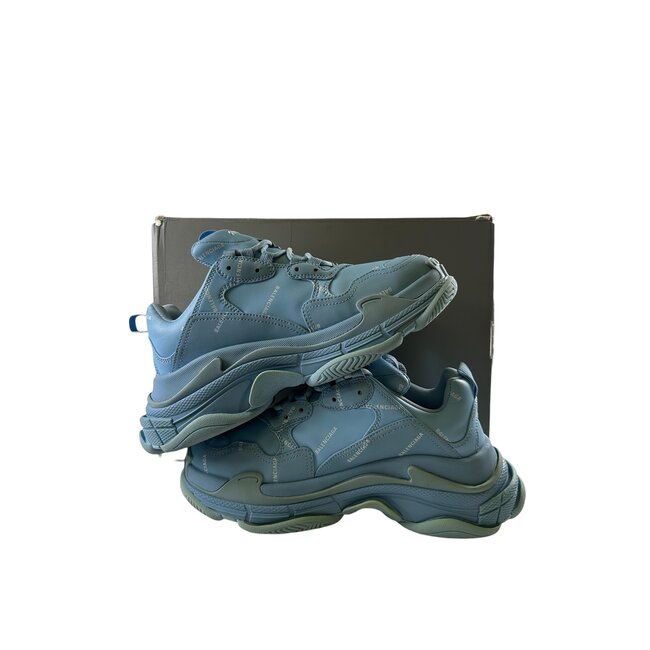 Balenciaga Balenciaga All Over Logo Triple S Baby Blue