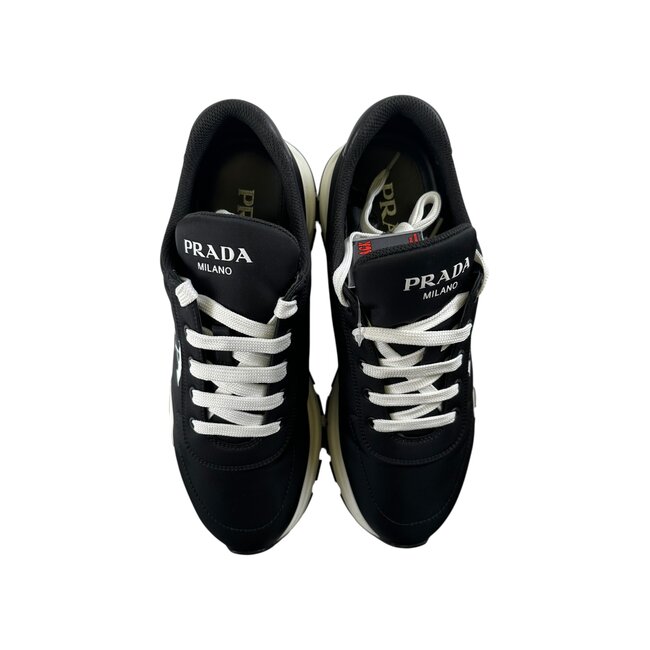 Prada (Pre-Owned) Prada Printed Nylon Gabardine Logo Sneaker G/M 7.5 (Fits 8.5US)