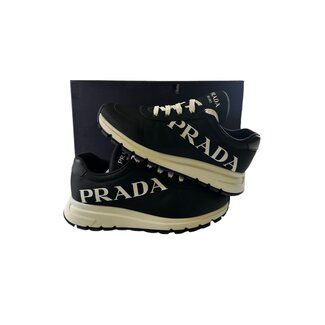Prada (Pre-Owned) Prada Printed Nylon Gabardine Logo Sneaker G/M 7.5 (Fits 8.5US)