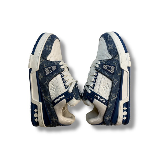 Louis Vuitton Virgil Blue Denim Trainer Size 38
