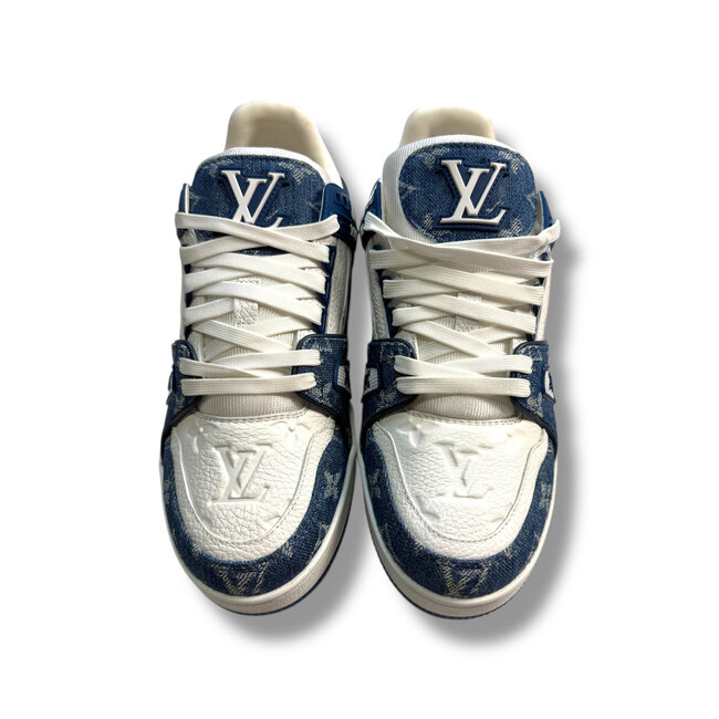Louis Vuitton Virgil Blue Denim Trainer Size 38