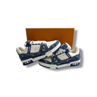 Louis Vuitton Virgil Blue Denim Trainer Size 38