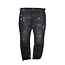 RTA Clayton Skinny Jeans Black Distressed White Paint