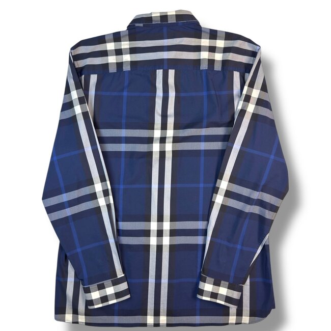 burberry Burberry Brit Blue Check Cotton L/S Shirt Size XL
