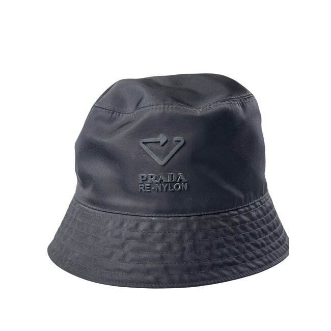 Prada Black Nylon Bucket Hat XL Retail $750