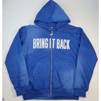 Bring It Back Las Vegas Bring It Back Rhinestone Zip-Up Hoodie