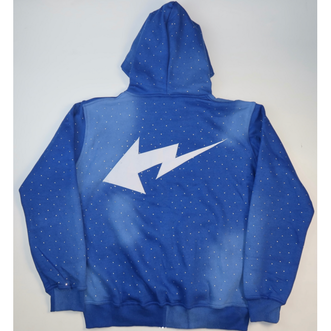 Bring It Back Las Vegas Bring It Back Rhinestone Zip-Up Hoodie