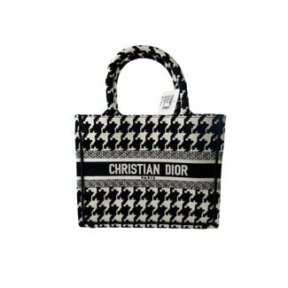 Dior Christian Dior Black/White Houndstooth Book Tote Small