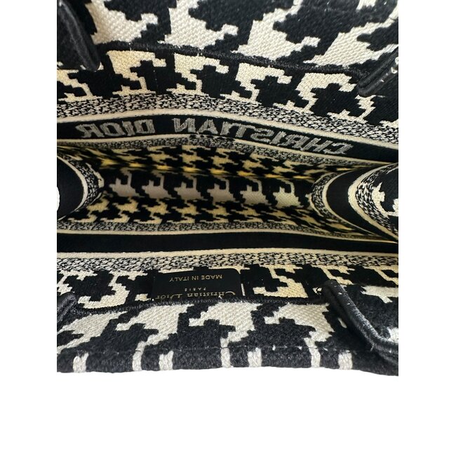Dior Christian Dior Black/White Houndstooth Book Tote Small