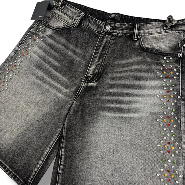 HMDD HMDD H-Star Crystal Jorts Black