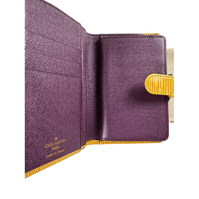 Louis Vuitton Louis Vuitton yellow Epi leather Viennois Wallet