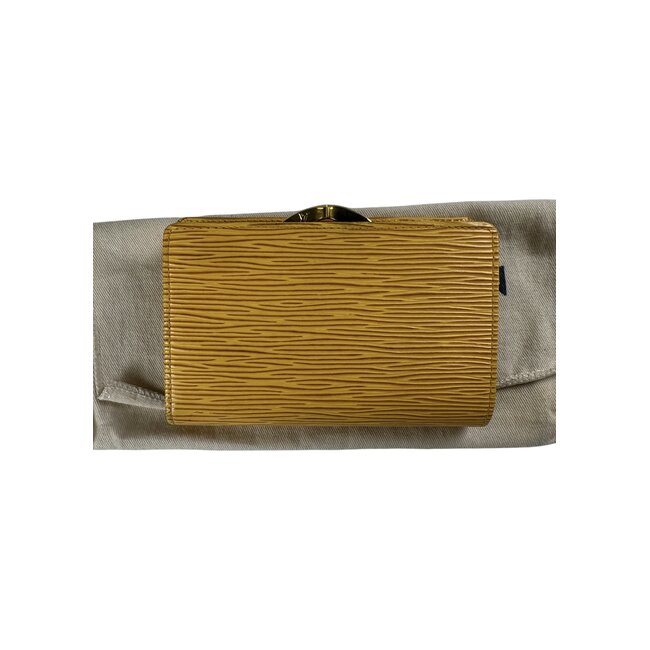 Louis Vuitton Louis Vuitton yellow Epi leather Viennois Wallet