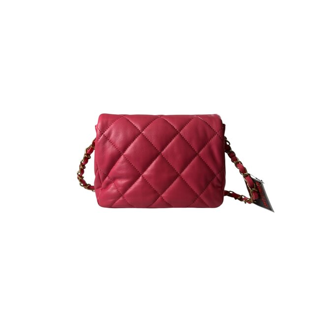 Chanel Chanel Lambskin Plexiglass Quilted Coco Love Mini Flap Pink
