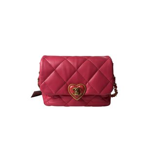 Chanel Chanel Lambskin Plexiglass Quilted Coco Love Mini Flap Pink