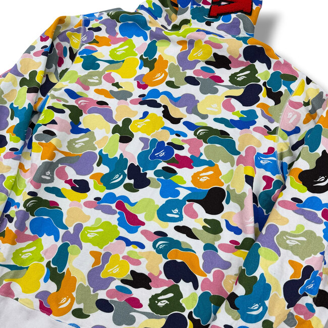 A Bathing Ape Bape Multi Camo Shark Full Zip Hoodie Size XXL
