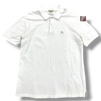 burberry (Pre-Owned) Burberry White Polo M/S Large