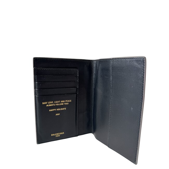 Balenciaga Grey Leather Passport Holder
