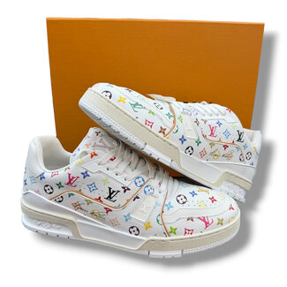 Louis Vuitton (VNDS) Louis Vuitton x Murakami White Monogram Trainer Size 9.5US