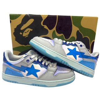 A Bathing Ape Bape Sk8 Sta Blue Grey White Size 8.5