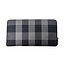 burberry Burberry Navy Canvas Check Zip Around Long Wallet