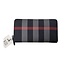 burberry Burberry Navy Canvas Check Zip Around Long Wallet