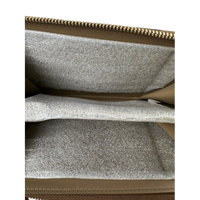 burberry Burberry Earth Leather / Canvas Zip Around Long Wallet