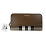 burberry Burberry Earth Leather / Canvas Zip Around Long Wallet